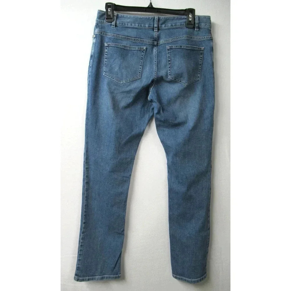 J Jill Authentic Fit Slim Ankle Jeans Women's 6p Low Rise Straight Denim Stretch - Picture 2 of 9